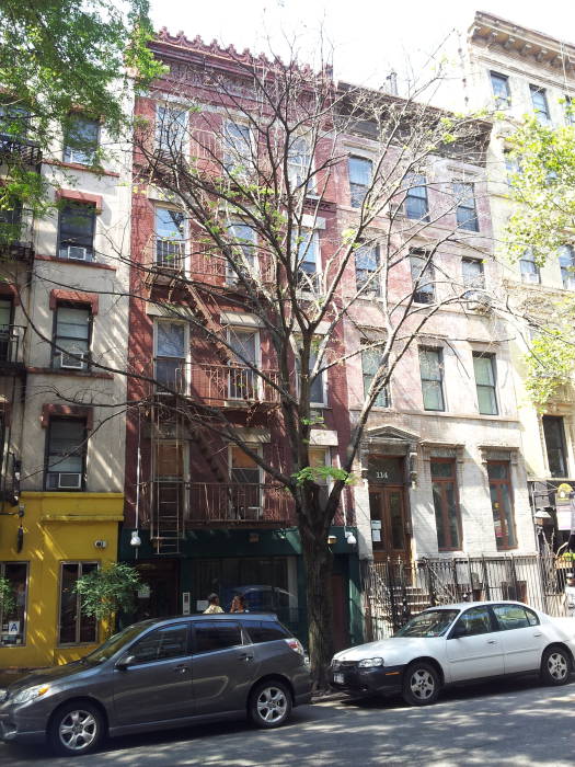 South side of St. Marks Place between First Avenue and Avenue A in the East Village.