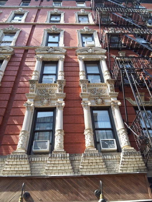 South side of St. Marks Place between First Avenue and Avenue A in the East Village.