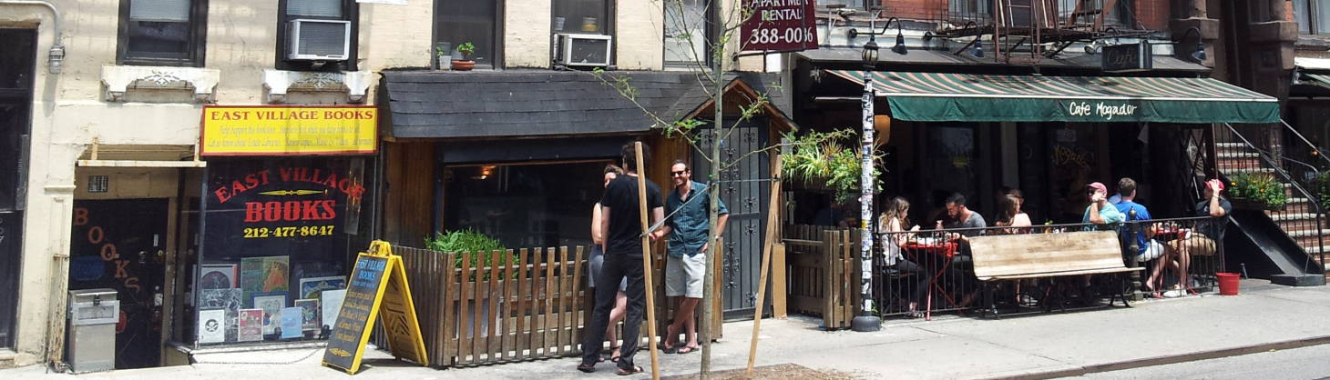 North side of St. Marks Place from First Avenue to Avenue A in the East Village in Manhattan