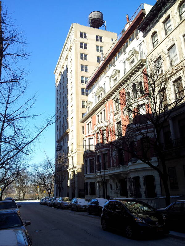 William S. Burroughs' apartment building the Rutherfurd at 360 Riverside Drive at the west end of West 108th Street on the Upper West Side.