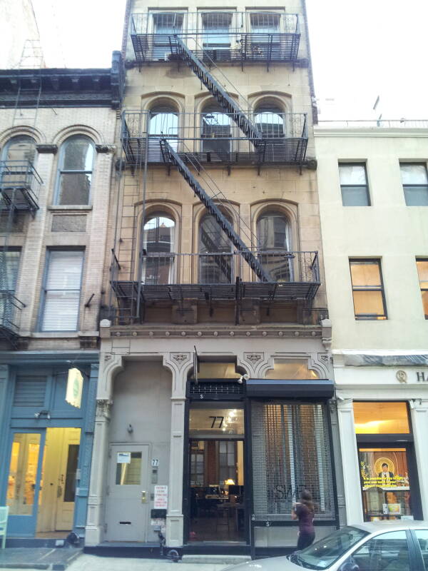 William S. Burroughs' home at 77 Franklin Street in Tribeca.