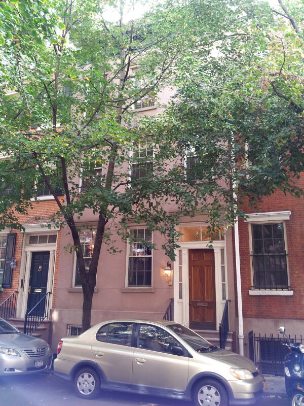William S. Burroughs' apartment building on 69 Bedford Street in Greenwich Village.