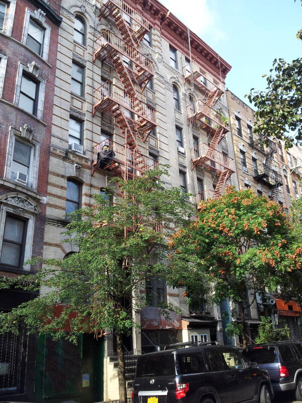 William Ginsberg's apartment building at 204 East 7th Street in the East Village.