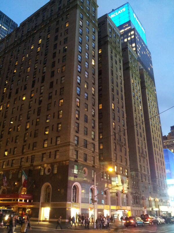 Michaelangelo Hotel, former Taft Hotel, where William S. Burroughs stayed on Seventh Avenue north of Times Square.