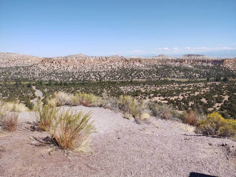 Climbing the mesa to Los Alamos, looking north.