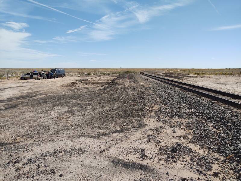 Railroad platform at Acme.