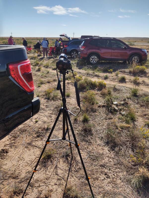 Camera set up, ready to observe.