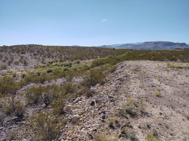 View west from the UAP landing site in Socorro, New Mexico.