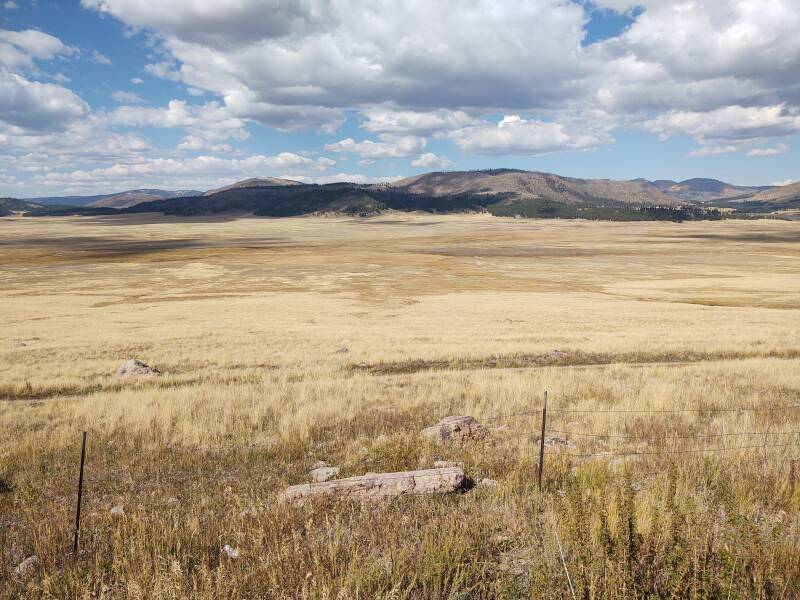 Valles Caldera seen from New Mexico Highway 4 along its southern rim.