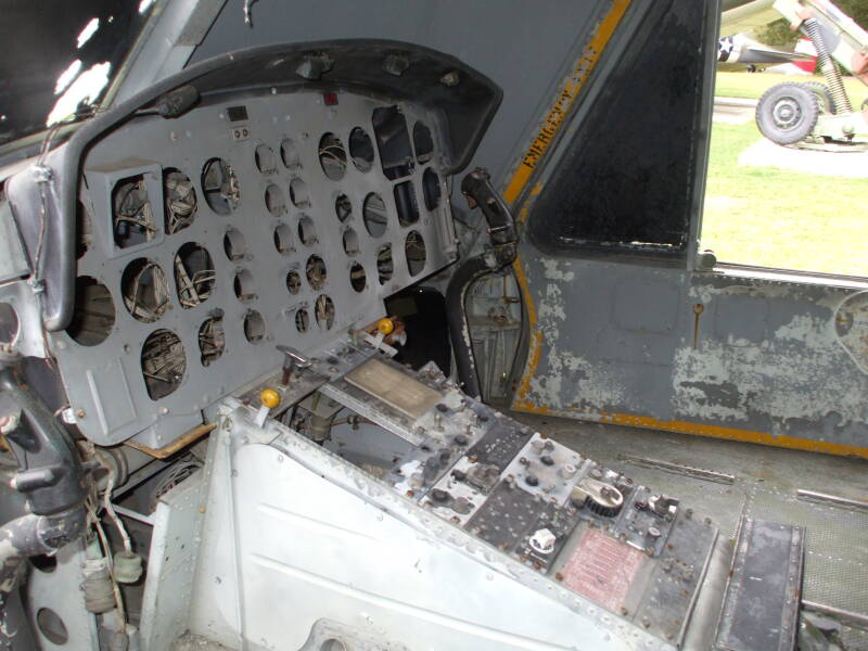 UH-1 'Huey' stripped instrument panel.