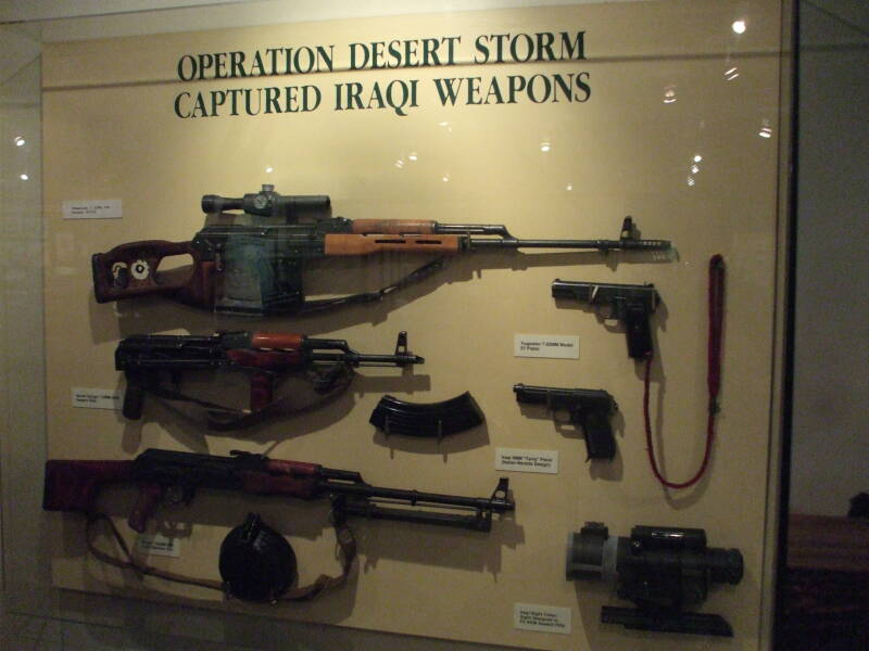 Operation Desert Storm captured Iraqi weapons.