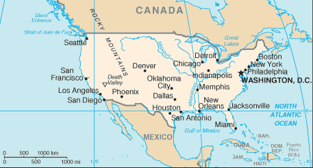 U.S. Government map of CONUS