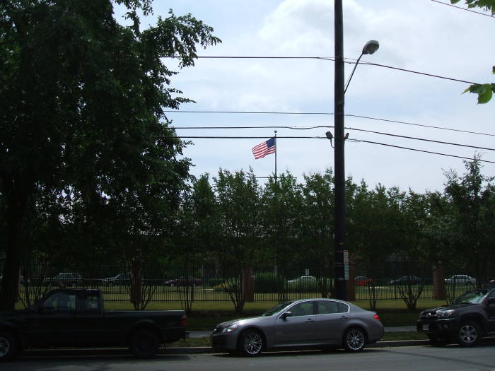 1940s era colonial-style buildings at the Naval Security Station.