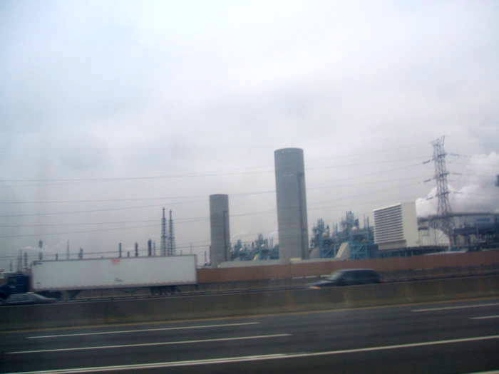 New Jersey as seen from the Chinatown bus.