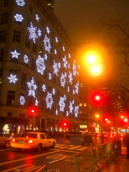 Christmas lights in New York.