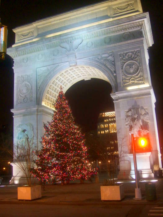 Christmas lights in New York.