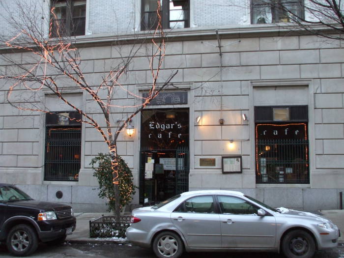 Edgar's Cafe at 84th St (Edgar Allan Poe Street) and Broadway, New York.