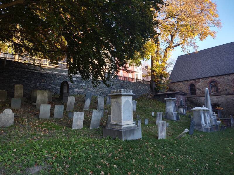 Cemetery at Saint John's Church in Providence, where Edgar Allan Poe courted Sarah Helen Power Whitman.