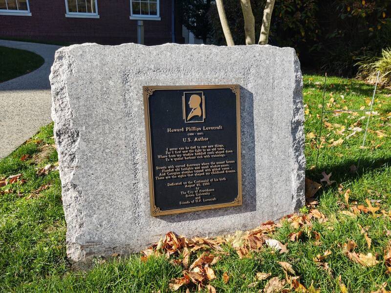 Memorial to HPL at the John Hay Library at Brown University.