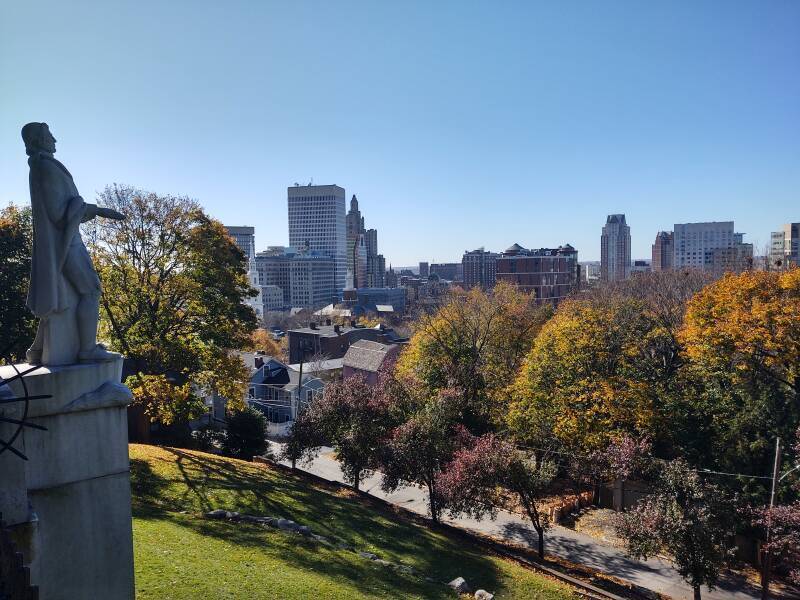 Prospect Terrace and its view over Providence, Rhode Island.