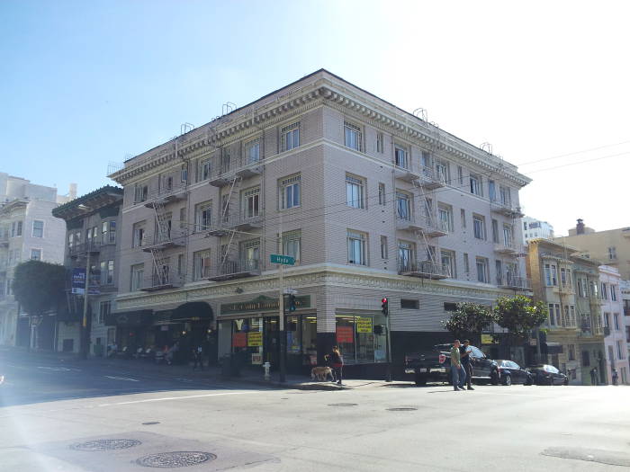 Dashiell Hammett's apartment at 891 Post Street in San Francisco.