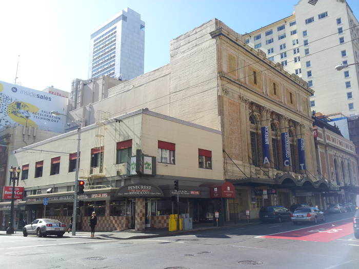 Marquard's Cafe and the Geary Theatre in San Francisco.