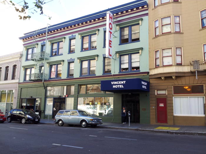 The Vincent Hotel on Turk Street in the Tenderloin district.