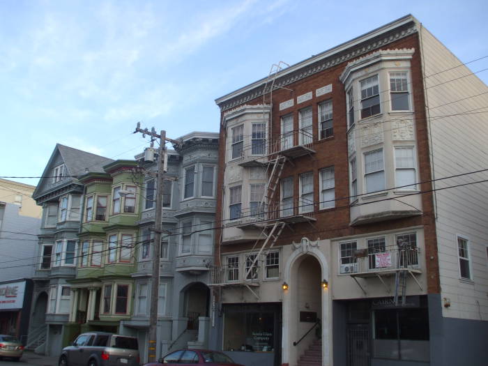 Victorian houses in the Haight-Ashbury area of San Francisco.