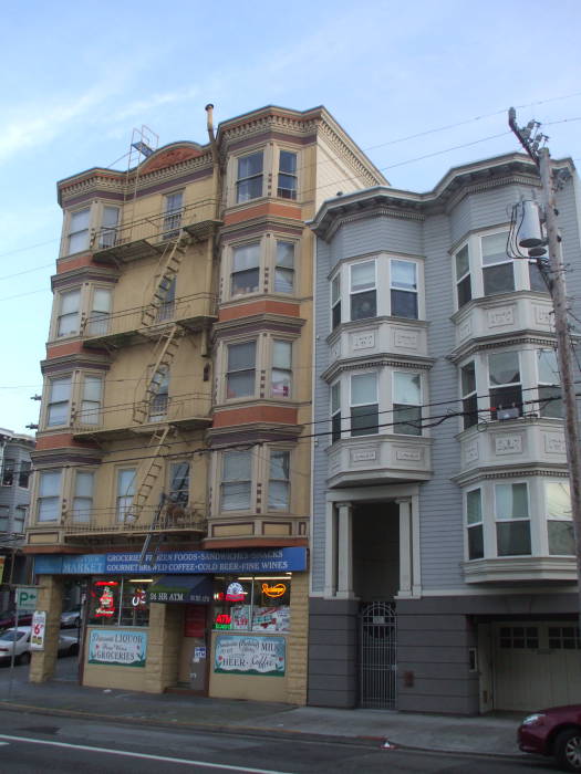 Victorian houses in the Haight-Ashbury area of San Francisco.