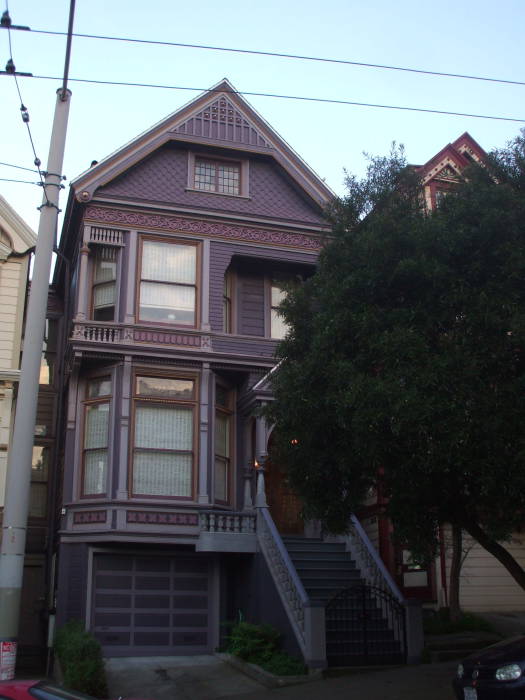 House occupied by the Grateful Dead, at #710 Ashbury, just above Haight.