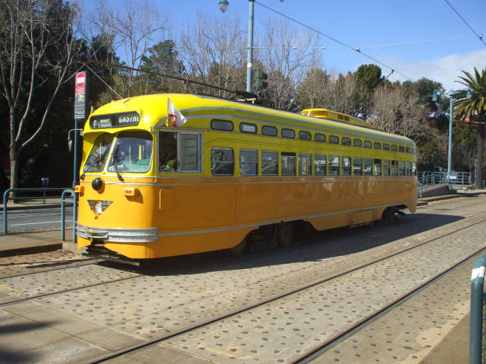 Vintage streetcar in San Francisco.