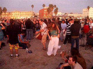 Video of the Sunday sunset drum circle on Venice Beach.