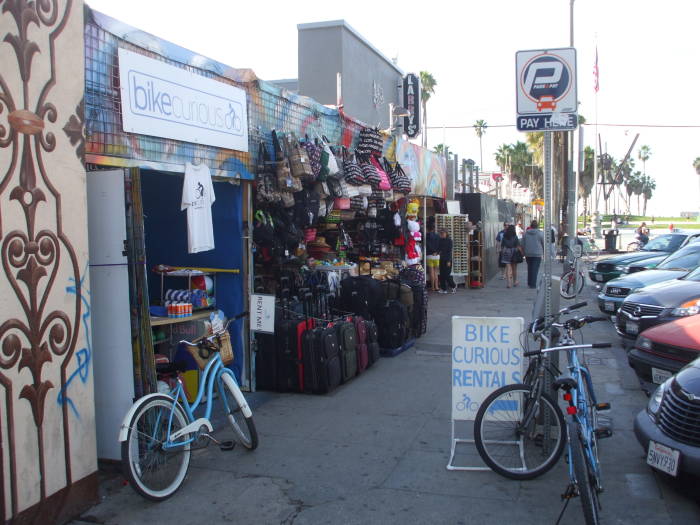 Bike Curious bicycle rental shop in Venice, California.