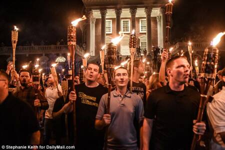 Neo-Confederates screaming Nazi slogans.