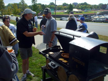 West Slayter Hill Tailgate Association Broilermaker Special Grill and Shot Table.