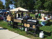 Purdue Broilermaker Special grill at the tailgate before the Purdue football game.