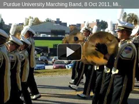 Purdue Marching Band at the tailgate before the Minnesota football game.