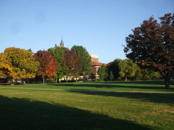 Purdue Mall in the morning before the Minnesota football game.