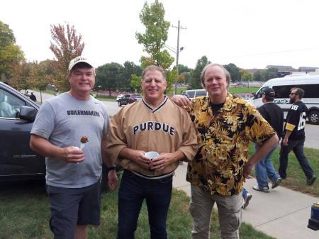 People at a tailgate celebration for a Purdue football game, October 2016